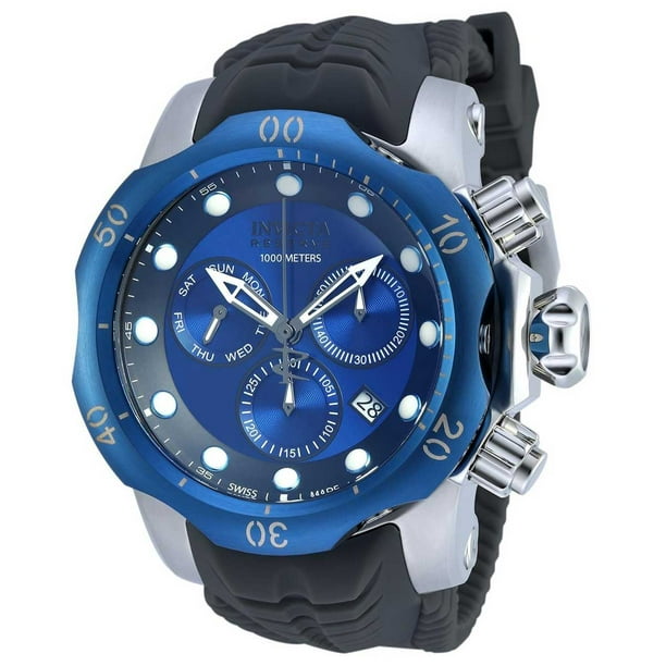 Invicta - Invicta 19923 Men's Venom Reserve Blue Dial Black Silicone