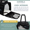 thumbnail image 3 of Katziela Safari Sleeper Pet Carrier - Comfortable - Airline Approved for Dogs and Cats Black Pack 1, 3 of 6