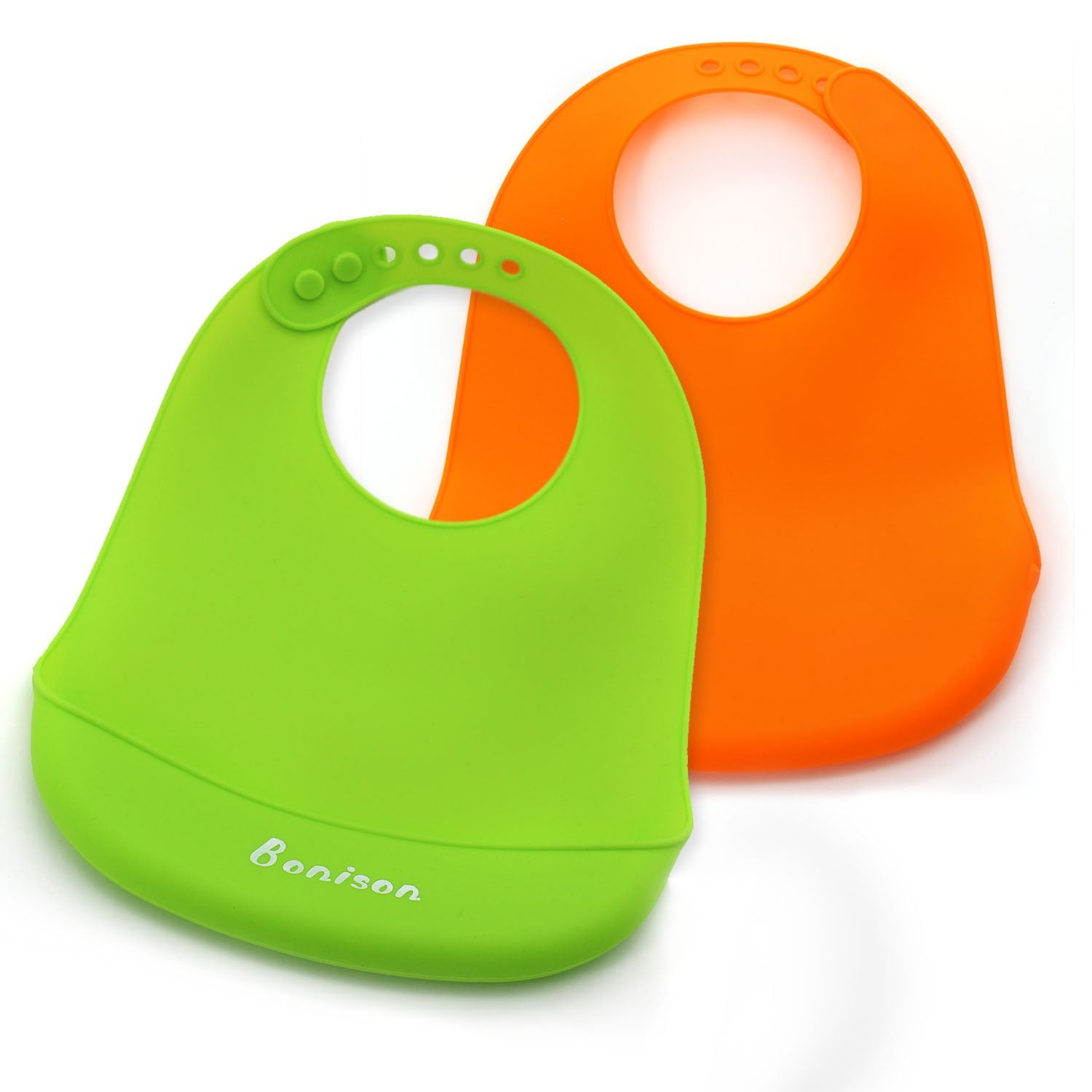 Waterproof Silicone Baby Bibs for Toddlers with Toddlers Training Spoon FDA Approved Cyan Oil Proof Easy Clean Comfort-Fit Fabric Neck