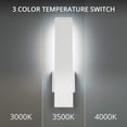 thumbnail image 5 of WAC Lighting Stag 18" 3-CCT 4000K Aluminum Indoor/Outdoor Wall Light in Black, 5 of 5