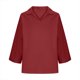 thumbnail image 5 of Tops de Manga Corta para las Mujeres de Ajuste Suelto Color Sólido 3/4 Manga Opción Blusa Verano Casual, 5 of 8