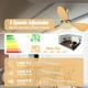 thumbnail image 3 of Ventilador de Techo Empotrado de 30 Pulgadas con Luz - Pequeño Ventilador de Techo con Luz para Recámara/habitación de Niños/habitación Pequeña - Uso Interior/exterior - Registro de 3 Aspas, 3 of 7