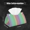 thumbnail image 5 of Logiee Rainbow Peacock Feathers Print Tissue Box Cover,Stylish Tissue Box Holder Decorative Tissue Cover for Bathroom Toilet Bedroom Living Room Table Desk Office, 5 of 7