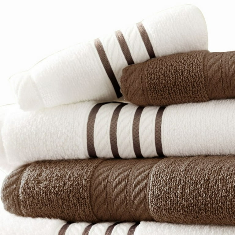 Buy Dana 6 Piece Soft Egyptian Cotton Towel Set, Striped, Sage