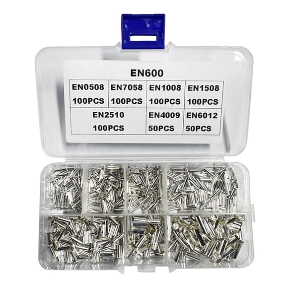 ROCKROK 600pcs Wire End Ferrules Assortment Uninsulated Cable Sleeve set Connectors