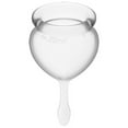 thumbnail image 5 of Satisfyer Feel Good Menstrual Cup - Reusable Period Cup with Removal Stem - Soft, Flexible Body-Safe Silicone, Easy Insertion & Removal - Includes 2 Cup Sizes for All Flows (White), 5 of 7