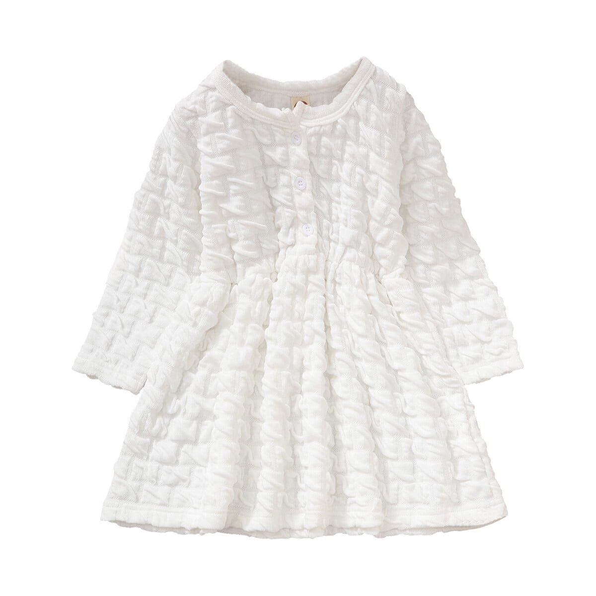 Newborn Baby Girls Clothes Baby Girls Dress Long Sleeve Round Neckline