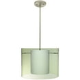 thumbnail image 2 of 1TT-L00707-SN-Besa Lighting-Pahu 16 - 1 Light Stem Pendant-11.75 Inches Tall and 15.75 Inches Wide-Satin Nickel Finish-Transparent Olive/Opal Glass, 2 of 3
