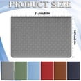 thumbnail image 3 of Grey Quilted Leather Business Notebook, Lay Flat Lined Journal with Ribbon Bookmark for Work, 8X6In, 3 of 4