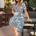 thumbnail image 3 of Disketp Blue Bathroom para Vestido de Manga Corta para Mujeres, Vestidos de Verano para Mujeres, Casual y Holgado para la Playa, 3 of 6