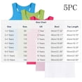 thumbnail image 6 of Vornjynx Sleeveless Tank Tops for Girls Round Neck Stretchable Breathable Fashion Trendy Summer Cotton Tees 5 Pack Multicolor Size 2T, 6 of 8