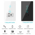 thumbnail image 5 of Melery Mexico Plug Wifi Smart Tuya Light Switch Intelligent US Wall Socket Outlet Touch Glass Panel Remote Alexa Google Home, 5 of 7