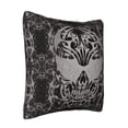 thumbnail image 2 of ZICANCN Death Tribe Skeleton Print Throw Pillow Covers, Bed Couch Sofa Knit Decorative Pillow Covers for Living Room Farmhouse, 18"x18", 2 of 8