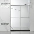 thumbnail image 4 of Vinnova Design Spezia 64" W x 76" H Double Sliding Frameless Shower Door in Polished Chrome, 4 of 13
