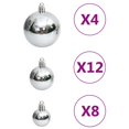 thumbnail image 5 of vidaXL 111 Piece Christmas Bauble Set Silver Polystyrene, 5 of 5