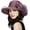 Dark Purple, variant on Women's Organza Kentucky Fascinator Hat Cloche Bowler Hat Cocktail Tea Party Wedding Sun Hat