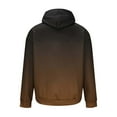 thumbnail image 4 of LpwkSSA Men's Hooded Drawstring Sweatshirt Long Sleeve Gradient Fleece-Lined hoodie Fashion Pullover Casual Corduroy Hoodies with Pocket Brown XXL, 4 of 5
