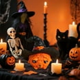 thumbnail image 3 of WIFKLSIIPG Cute Pumpkin Head Witch Hat Ornament Festive Party Table Decoration, 3 of 3