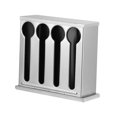 thumbnail image 4 of Spoon Storage Box Utensil Dispenser Container Stainless Steel Cutlery Organizer Table Cutlery Dispenser for Countertop Dining Room Kitchen 4 Compartment, 4 of 8