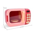 thumbnail image 2 of Juguetes de cocina de simulación, juego de horno microondas, desarrollo de habilidades básicas, aprendizaje para niños pequeños, juguetes para cocinar rosa, 2 of 10
