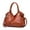 Brown, variant on Women Fashion Soft Leather Large Capacity Bag One Shoulder Bag White