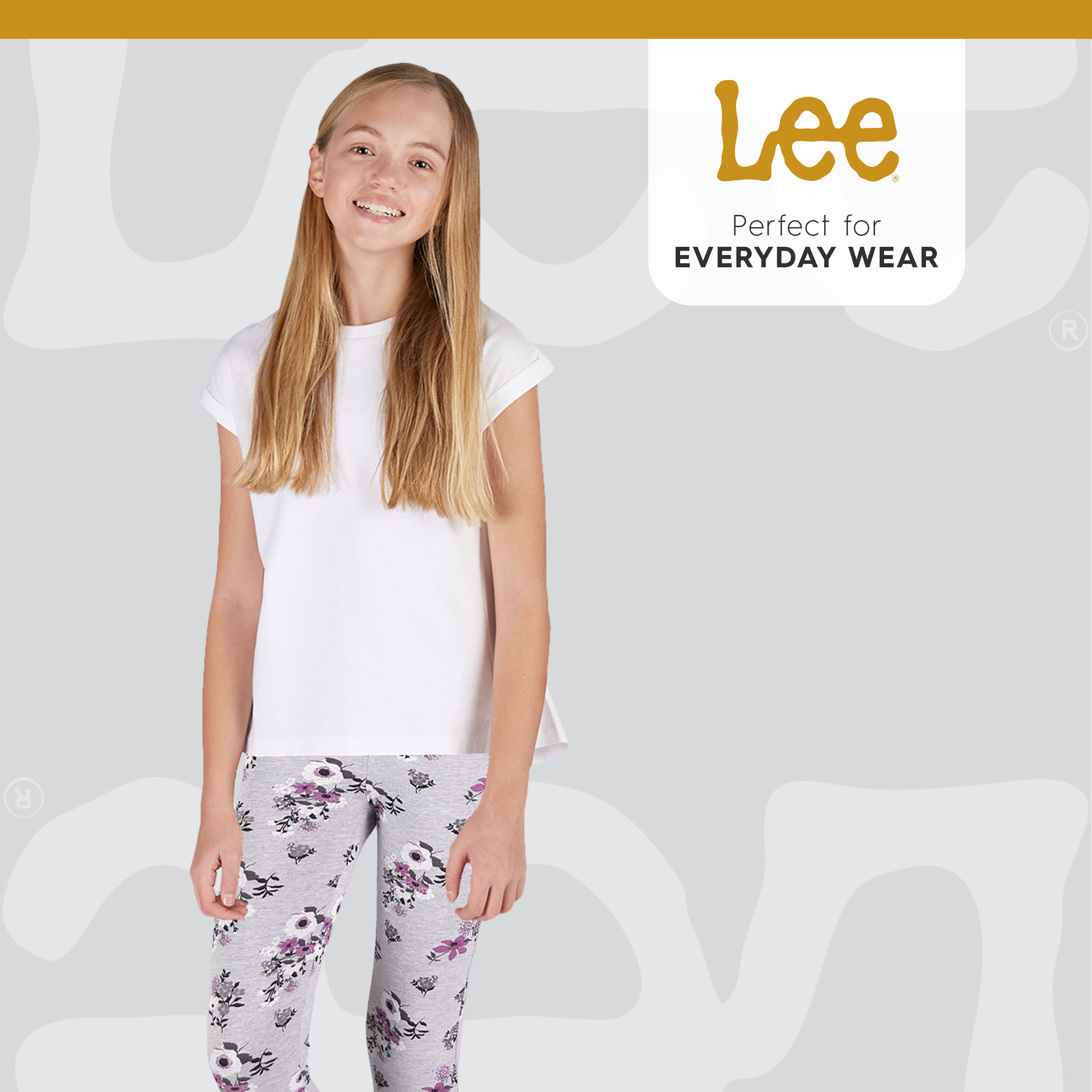 LEE 3 Pack Leggings for Girls, A Stylish Mix of Solid Color or Prints,  Super So