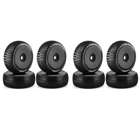 2 Set 116mm 1/8 Scale RC Tires 17mm Hex RC Wheel and Tire for ARRMA Redcat Team ,2