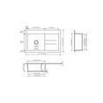 thumbnail image 5 of Granite Composite 31" Drop in with Drainboard Single Bowl Kitchen Sink Delux Right-4 Holes, Black, 5 of 5