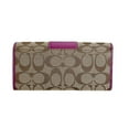 thumbnail image 2 of Pre-Owned Coach Signature Canvas Long Wallet 43412 Brown and Purple (Good), 2 of 16