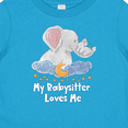 thumbnail image 4 of Inktastic My Babysitter Loves Me Cute Elephants Clouds Moon and Stars Boys or Girls Baby T-Shirt, 4 of 5
