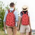 thumbnail image 4 of Balery Ladybugs On Red Polka Dot Mochila Clásica Impresa Básica para Viaje, Mochila Escolar Resistente al Agua, Mochila de Lona con Correas Ajustables-Small, 4 of 5