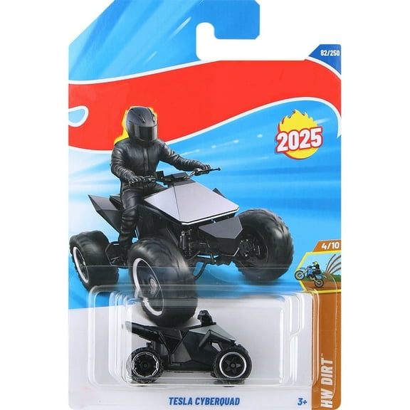 HW 2025 Tesla Cyberquad (Silvery) HW Dirt