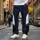 thumbnail image 1 of Ceisia Men's All-Season Color Blocked Pants Gift - Elastic Drawstring Waist Straight Leg Pocket Casual Trousers, 1 of 9