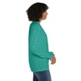 thumbnail image 2 of Hanes Pocket T-Shirt Long Sleeve Unisex Garment Dyed Tee Crewneck Cotton, 2 of 4
