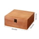 thumbnail image 3 of Caja de almacenamiento de madera marrón 5.4x5.4x3.9 in – Organizador de madera maciza • Acabado natural engrosado • pestillo de tapa abatible • Portaobjetos para artículos domésticos de oficina, 3 of 6