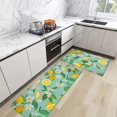 thumbnail image 2 of Lemon Kitchen Mat Set 2 PCS Anti Fatigue Lemon and Leaf Kitchen Rugs Waterproof Cushioned Leather Runner Rug Non Slip Comfort Standing Floor Mats for Kitchen, Home, Sink 17.3" x 28" + 17.3" x 47", 2 of 6