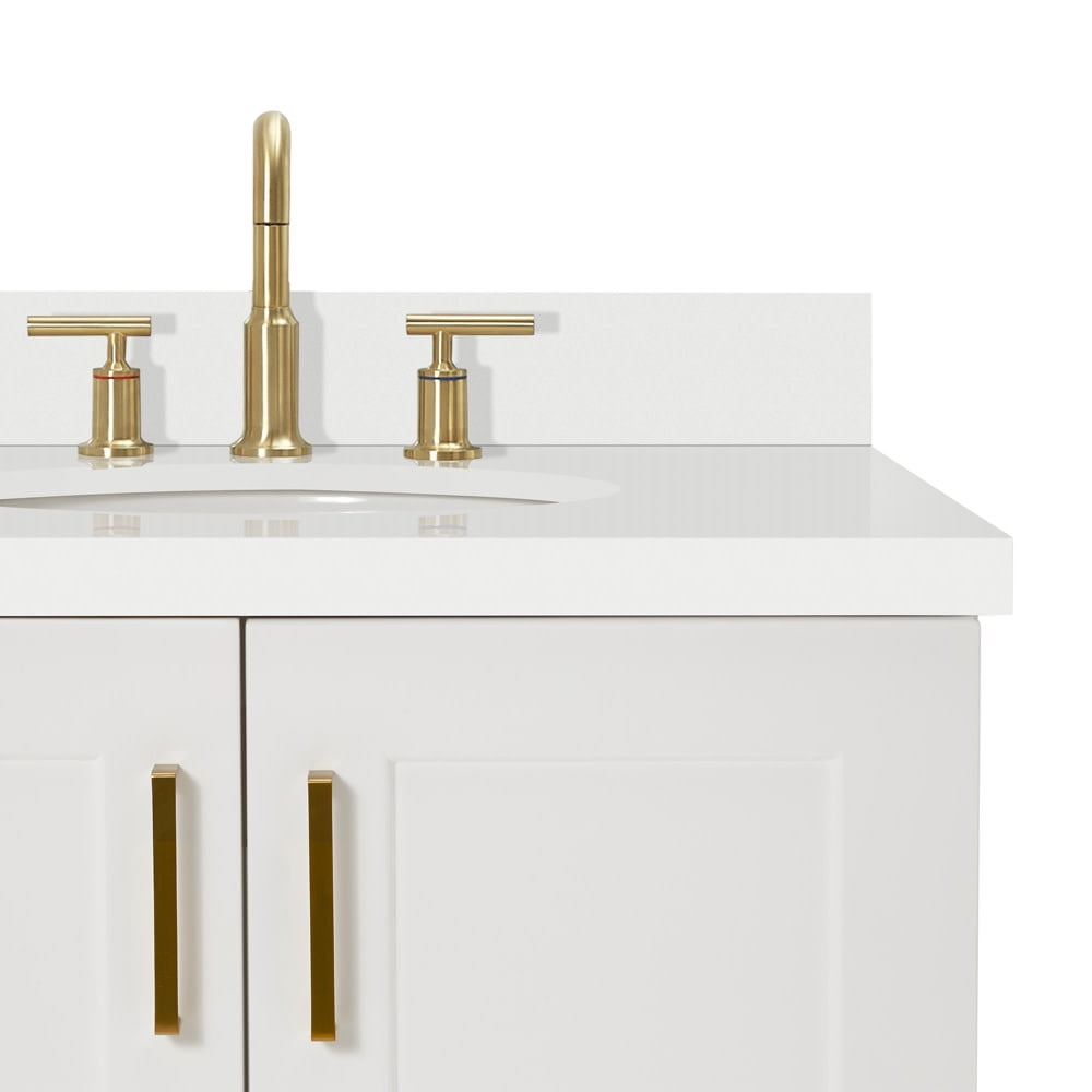ARIEL TAYLOR 43 IN. RIGHT OFFSET SINGLE OVAL SINK VANITY IN MIDNIGHT BLUE