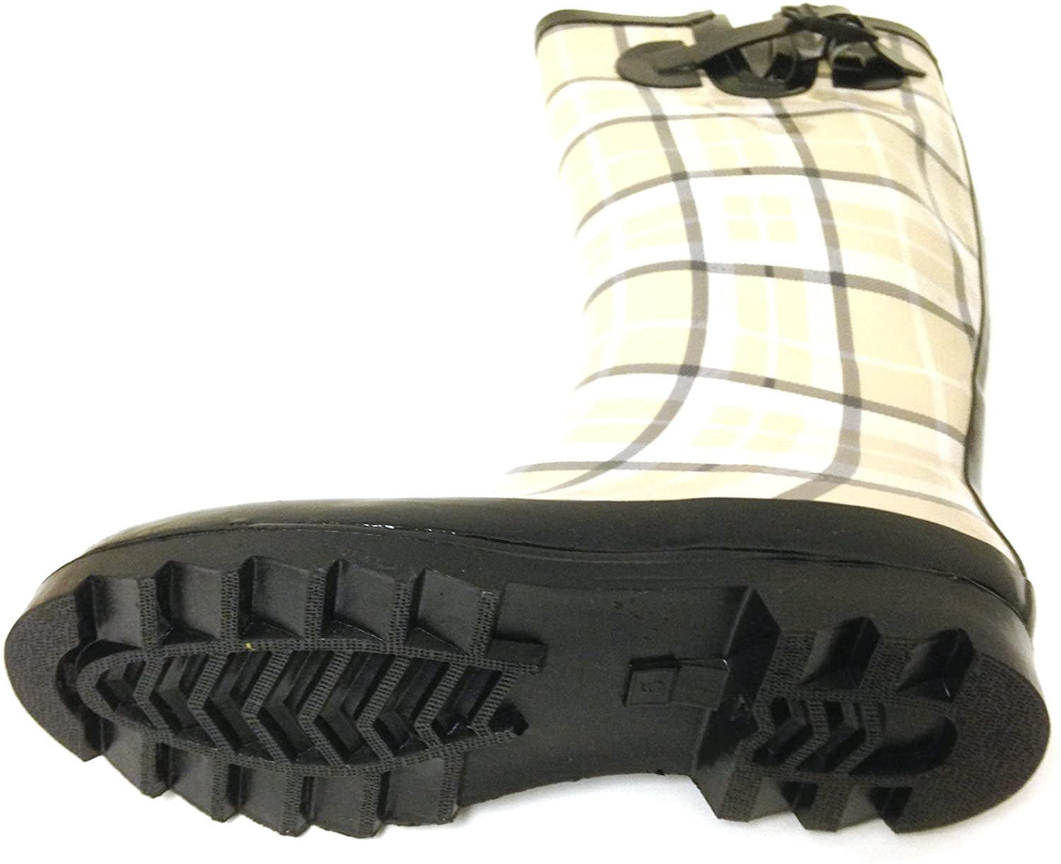 Women's Rain Boots Rubber Waterpoof Mid Calf Colors Wellie Snow Wellington