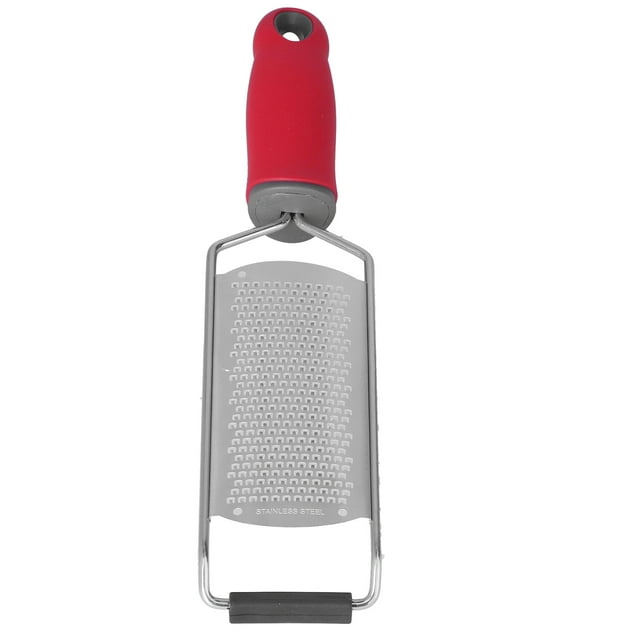 Rallador de Queso Multifuncional ANGGREK de Acero Inoxidable Zester de Limón Antideslizante Rojo