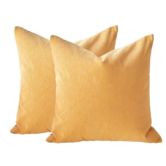 Homey Cozy Outdoor/Indoor Velvet Contemporary Throw Pillow, Orange/White