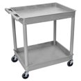thumbnail image 1 of Luxor Furniture TC11-G 2-Level Polymer Utility Cart w/ 400-lb Capacity, Raised Ledges, 1 of 1
