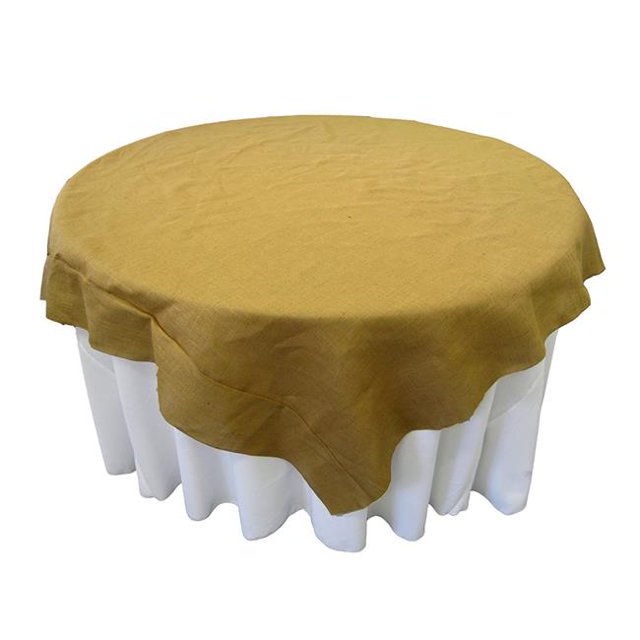 LA Linen TCBurlap72x72-Natural Square Burlap Tablecloth, Natural - 72 x 72 in.
