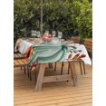 thumbnail image 2 of Outdoor Tablecloth with Umbrella Hole and Zipper, Green Orange Pumpkins Fall Rectangle Table Cloth 52x70 Inch Waterproof Tablecloth, Floral Botanical Thanksgiving Picnic Table Cover for Patio Camping, 2 of 7