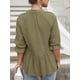 thumbnail image 2 of Blusa de media manga para mujer con cuello en V y cuello en V suelta Irfora Jerseys de mujer, 2 of 7