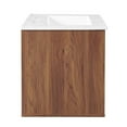 thumbnail image 4 of Modway Transmit 24" Wall-Mount Bathroom Vanity in Walnut White, 4 of 4