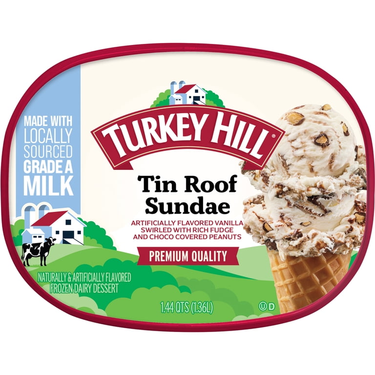 Turkey Hill Tin Roof Sundae Premium Ice Cream, 46 fl oz - Walmart.com