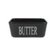 thumbnail image 3 of Caja de mantequilla de cerámica | Contenedor de almacenamiento de queso | Guardián de mantequilla de estilo nórdico | Material cerámico duradero | Blanco Negro Amarillo | 17x13x6,2cm | Tarro de, 3 of 7