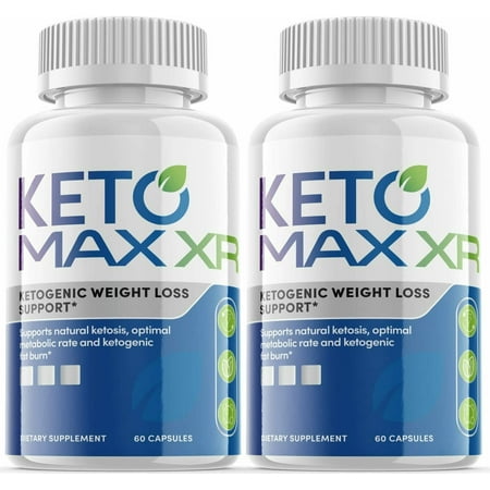 (2 Pack) Keto Max XR - Supplement for Weight Loss - Energy & Focus Boosting Dietary Supplements for Weight Management & Metabolism - Advanced Fat Burn Raspberry Ketones Pills - 120 Capsules