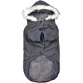 thumbnail image 3 of Zhuge Gabardina con capucha cálida para perros, chaqueta tipo parka cortavientos para clima frío (talla S, gris y negro), 3 of 5