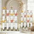 thumbnail image 5 of Modern Gold Flower Display Rack, 12 White Buckets on 3 Tiers, Easy Assembly Floral Stand, for Office, Terrace, Events, 5 of 8